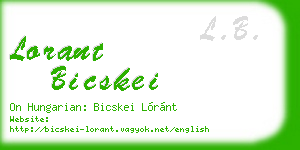 lorant bicskei business card