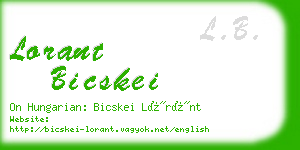 lorant bicskei business card